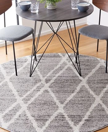 Safavieh Adirondack Ivory And Silver 8' X 8' Round Area Rug 4 Safavieh Adirondack Ivory And Silver 8' X 8' Round Area Rug - Image 2