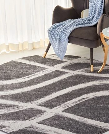 Safavieh Adirondack Charcoal And Ivory 4' X 4' Round Area Rug 4 Safavieh Adirondack Charcoal And Ivory 4' X 4' Round Area Rug - Image 2