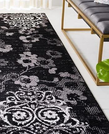 Safavieh Adirondack Black And Silver 2'6 X 6' Runner Area Rug 3 Safavieh Adirondack Black And Silver 2'6 X 6' Runner Area Rug - Image 2