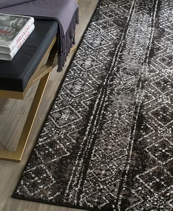 Safavieh Adirondack Black And Silver 2'6 X 12' Runner Area Rug 4 Safavieh Adirondack Black And Silver 2'6 X 12' Runner Area Rug - Image 2