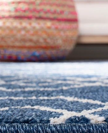 Safavieh Amherst Navy And Beige 9' X 12' Area Rug 5 Safavieh Amherst Navy And Beige 9' X 12' Area Rug - Image 3