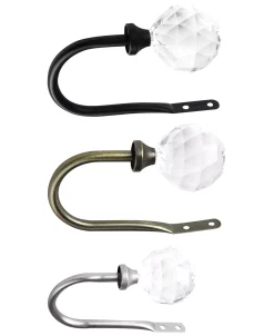 Chic Home Store 25 Rod Desyne CLOSEOUT! Faceted Decorative Holdback Pair