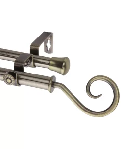Rod Desyne Curl Drapery Double Rod 0.8125Diameter 66 - 120 -Chic Home Store 2469581 fpx