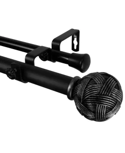Rod Desyne Twine Double Curtain Rod 120-170'' -Chic Home Store 3148939 fpx
