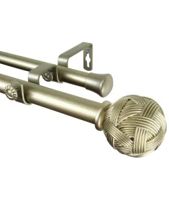 Rod Desyne Twine Double Curtain Rod 120-170''