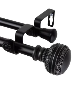 Rod Desyne Ornament Double Curtain Rod 120'' - 170'' -Chic Home Store 3252331 fpx