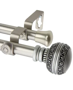 Rod Desyne Ornament Double Curtain Rod 120'' - 170'' -Chic Home Store 3252333 fpx