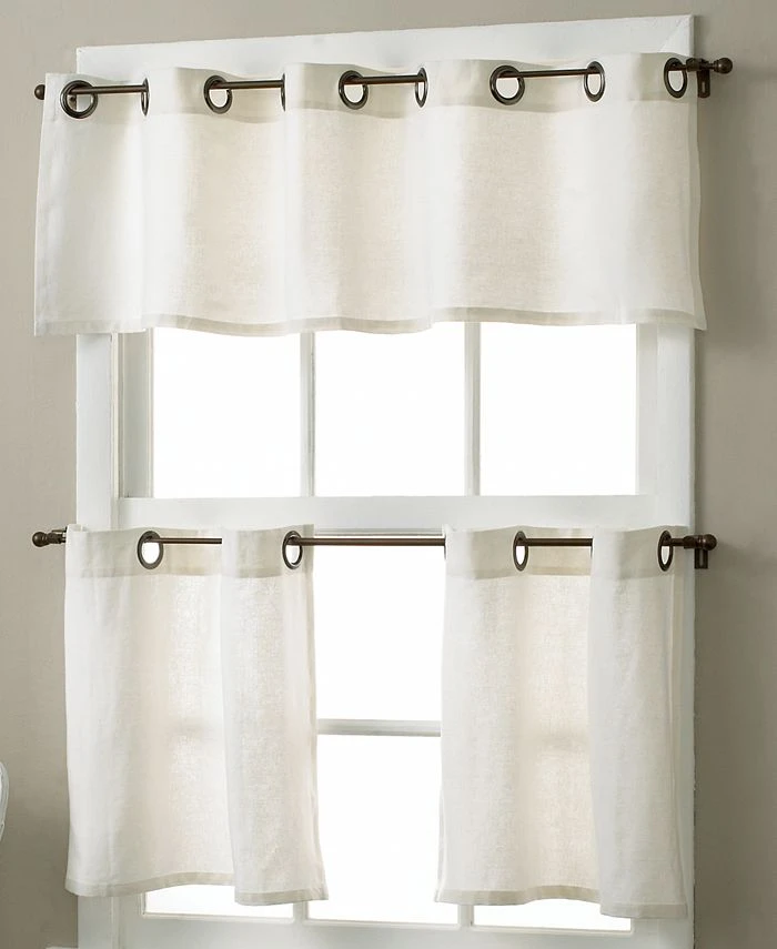 Elrene Ssex Linen Grommet 30 X 36 Cafe Curtains Pair 3 Elrene Ssex Linen Grommet 30 X 36 Cafe Curtains Pair