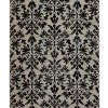 Couristan Taylor Retro Damask Grey-Black 5'3 X 7'6 Area Rug 2 Couristan Taylor Retro Damask Grey-Black 5'3 X 7'6 Area Rug -Chic Home Store 800242 fpx
