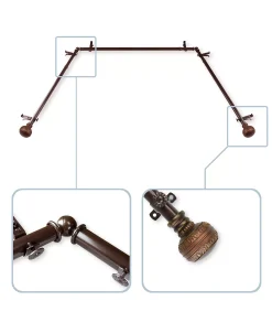 Rod Desyne Ornament 13/16 Bay Window Curtain Rod 20-36, 38-72 9 Rod Desyne Ornament 13/16 Bay Window Curtain Rod 20-36, 38-72 -Chic Home Store 9023484 fpx