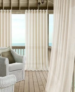 Elrene Carmen Sheer 114 X 84 Extra-Wide Indoor/Outdoor Grommet Curtain Panel With Tieback