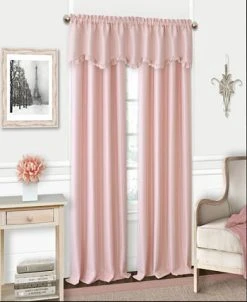 Elrene Kids' Adaline 52 X 15 Faux-Silk Rod Pocket Curtain Valance -Chic Home Store 9456039 fpx