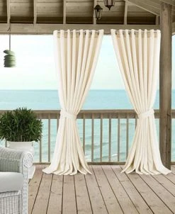 Elrene Carmen Sheer 114 X 84 Extra-Wide Indoor/Outdoor Grommet Curtain Panel With Tieback -Chic Home Store 9456221 fpx