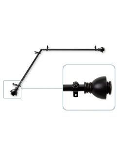 Rod Desyne Alma 13/16 Corner Window Curtain Rod 120-170 8 Rod Desyne Alma 13/16 Corner Window Curtain Rod 120-170 -Chic Home Store 9657208 fpx
