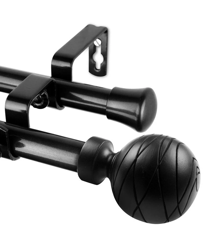 Rod Desyne Arman 13/16 Double Curtain Rod 120-170 3 Rod Desyne Arman 13/16 Double Curtain Rod 120-170