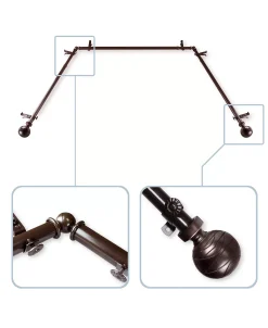 Rod Desyne Arman 13/16 Bay Window Curtain Rod 78-144 7 Rod Desyne Arman 13/16 Bay Window Curtain Rod 78-144 -Chic Home Store 9659569 fpx