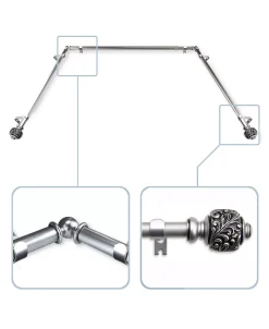 Rod Desyne CLOSEOUT! Tilly 5/8 Bay Window Curtain Rod 78-144