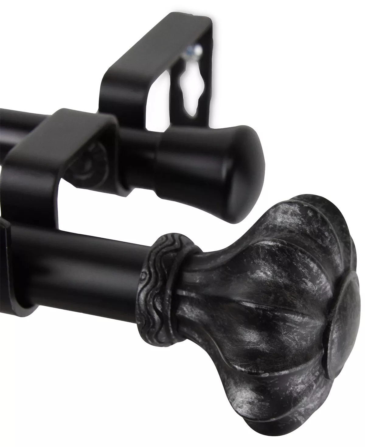 Rod Desyne Flair 13/16 Double Curtain Rod 120-170 3 Rod Desyne Flair 13/16 Double Curtain Rod 120-170