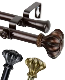 Rod Desyne Flair 13/16 Double Curtain Rod 120-170 9 Rod Desyne Flair 13/16 Double Curtain Rod 120-170 -Chic Home Store 9665455 fpx