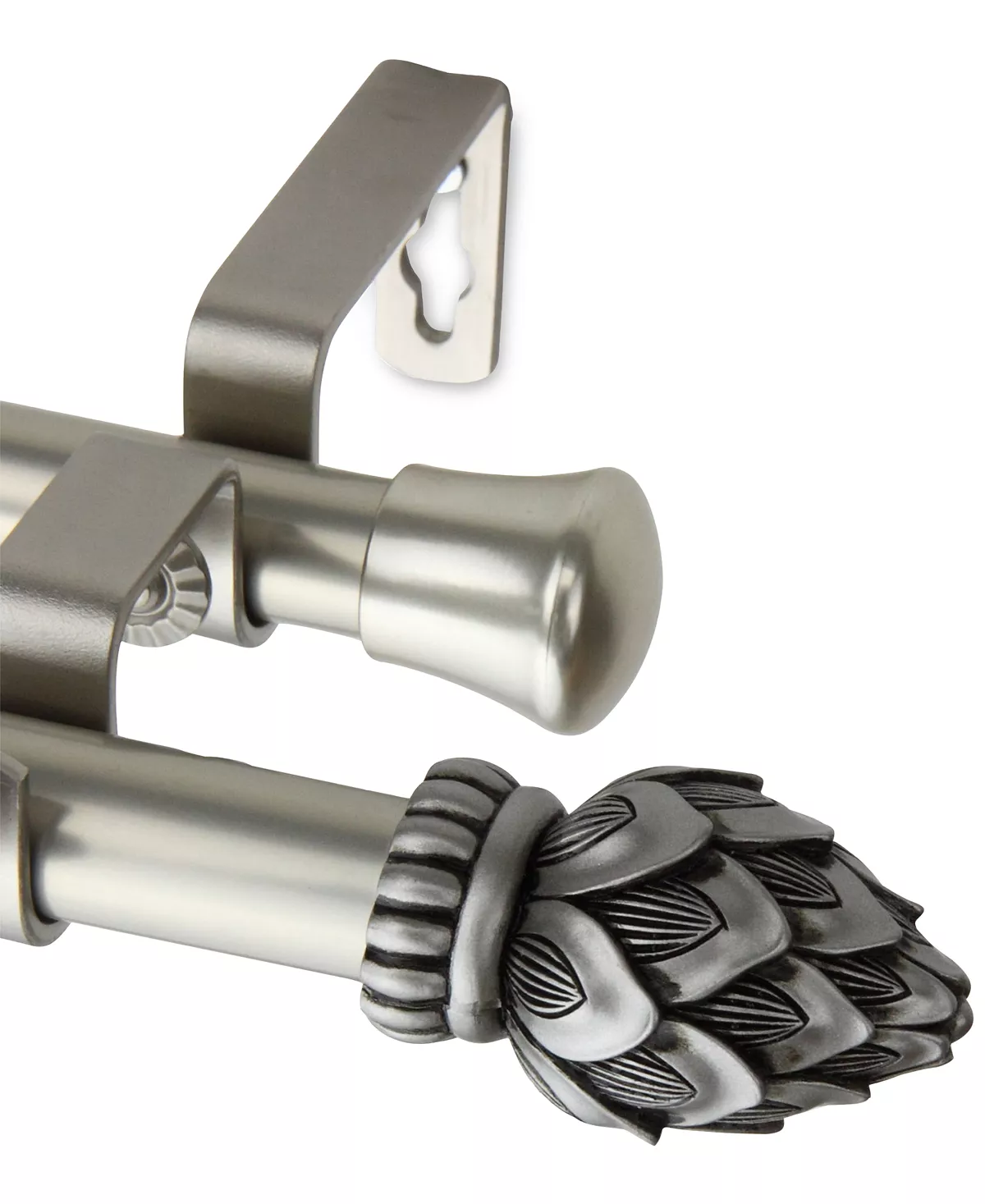 Rod Desyne Bud 13/16 Double Curtain Rod 120-170 3 Rod Desyne Bud 13/16 Double Curtain Rod 120-170