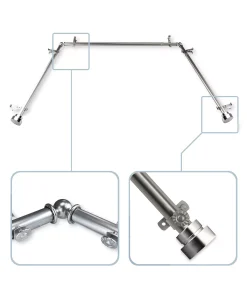 Rod Desyne CLOSEOUT! Topper 13/16 Bay Window Curtain Rod 78-144 -Chic Home Store 9676171 fpx