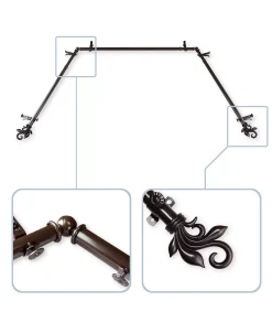 Rod Desyne Lilah 13/16 Bay Window Curtain Rod 78-144 -Chic Home Store 9689458 fpx