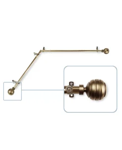 Rod Desyne Poise 13/16 Corner Window Curtain Rod 28-48 -Chic Home Store 9694061 fpx