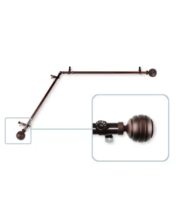 Rod Desyne Poise 13/16 Corner Window Curtain Rod 28-48 -Chic Home Store 9694063 fpx