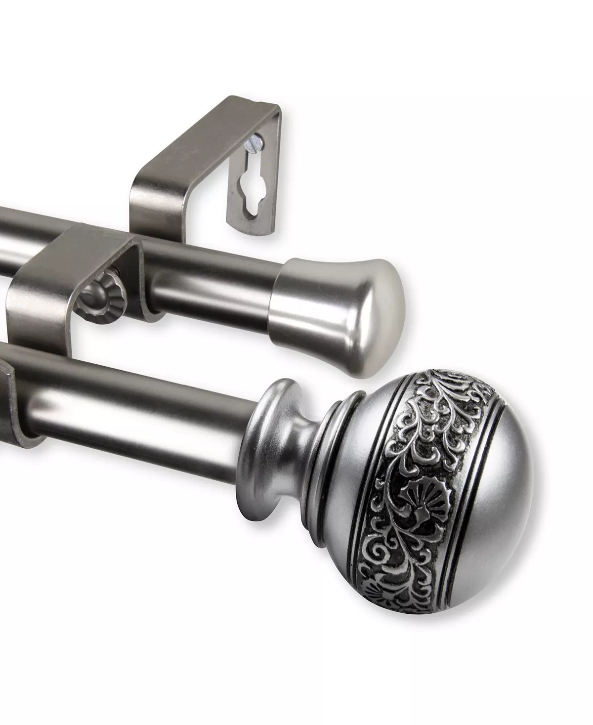 Rod Desyne Naomi 13/16 Double Curtain Rod 120-170 3 Rod Desyne Naomi 13/16 Double Curtain Rod 120-170